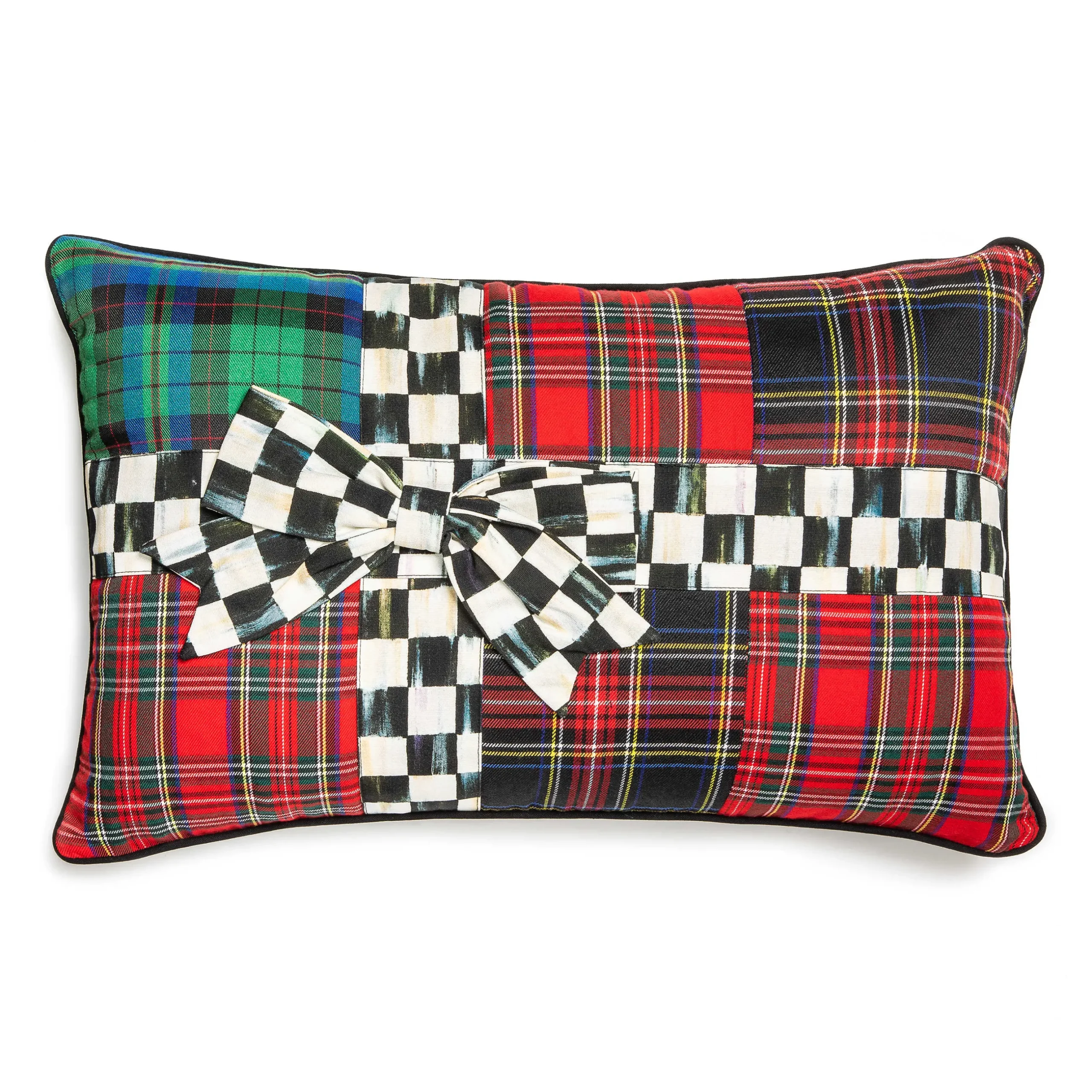 Holiday|Pillows, Throws, & Cushions|MacKenzie-Childs Tartastic Bow Lumbar Pillow
