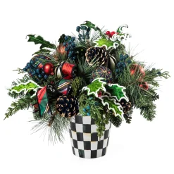 Holiday|Greenery & Florals|MacKenzie-Childs Tartastic Centerpiece