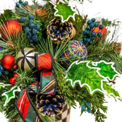 Holiday|Greenery & Florals|MacKenzie-Childs Tartastic Centerpiece