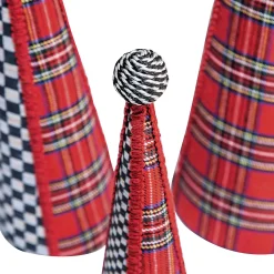 Holiday|Decor Sets|MacKenzie-Childs Tartastic Cone Trees, Set of 3