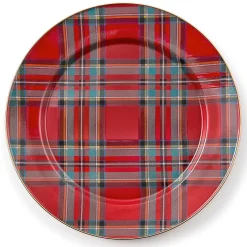 Holiday|Dinnerware & Flatware|MacKenzie-Childs Tartastic Enamel Charger - Red