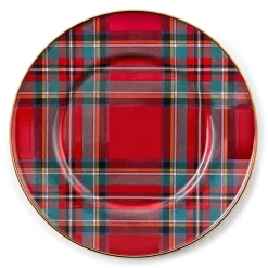 Holiday|Dinnerware & Flatware|MacKenzie-Childs Tartastic Enamel Dinner Plate - Red