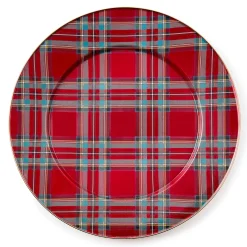 Holiday|Serveware|MacKenzie-Childs Tartastic Enamel Serving Platter - Red
