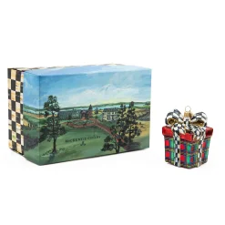Holiday|MacKenzie-Childs Tartastic Gift Glass Ornament
