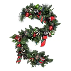 Holiday|Greenery & Florals|MacKenzie-Childs Tartastic Illuminated Garland
