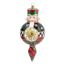 Holiday|MacKenzie-Childs Tartastic Nutcracker Glass Ornament