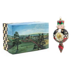 Holiday|MacKenzie-Childs Tartastic Nutcracker Glass Ornament