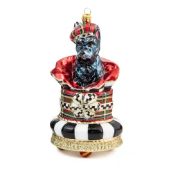 Holiday|MacKenzie-Childs Tartastic Scotty Surprise Glass Ornament