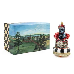 Holiday|MacKenzie-Childs Tartastic Scotty Surprise Glass Ornament