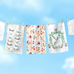 Kitchen & Table Linens|MacKenzie-Childs Tea Cups Dish Towel