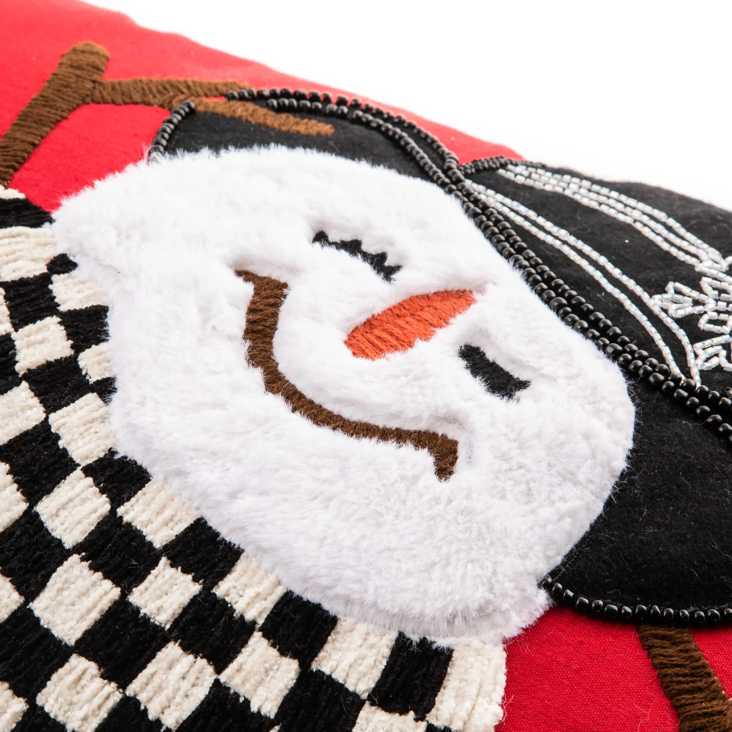 Holiday|Pillows, Throws, & Cushions|MacKenzie-Childs Top Hat Snowman Lumbar Pillow