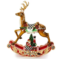 Room Accents|MacKenzie-Childs Traditional Christmas Illuminated Rocking Reindeer