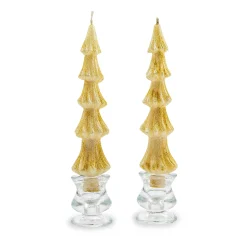 Holiday|Candles & Fragrances|MacKenzie-Childs Tree Dinner Candles - 8 - Ivory - Set of 2