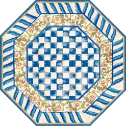 Rugs|MacKenzie-Childs Truly Royal Check 6' Octagon Washable Rug