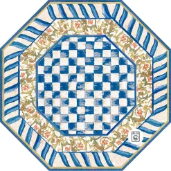 Rugs|MacKenzie-Childs Truly Royal Check 6' Octagon Washable Rug
