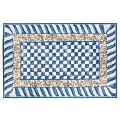 Rugs|MacKenzie-Childs Truly Royal Check 5' x 7'6 Washable Rug