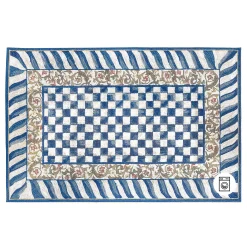 Rugs|MacKenzie-Childs Truly Royal Check 5' x 7'6 Washable Rug