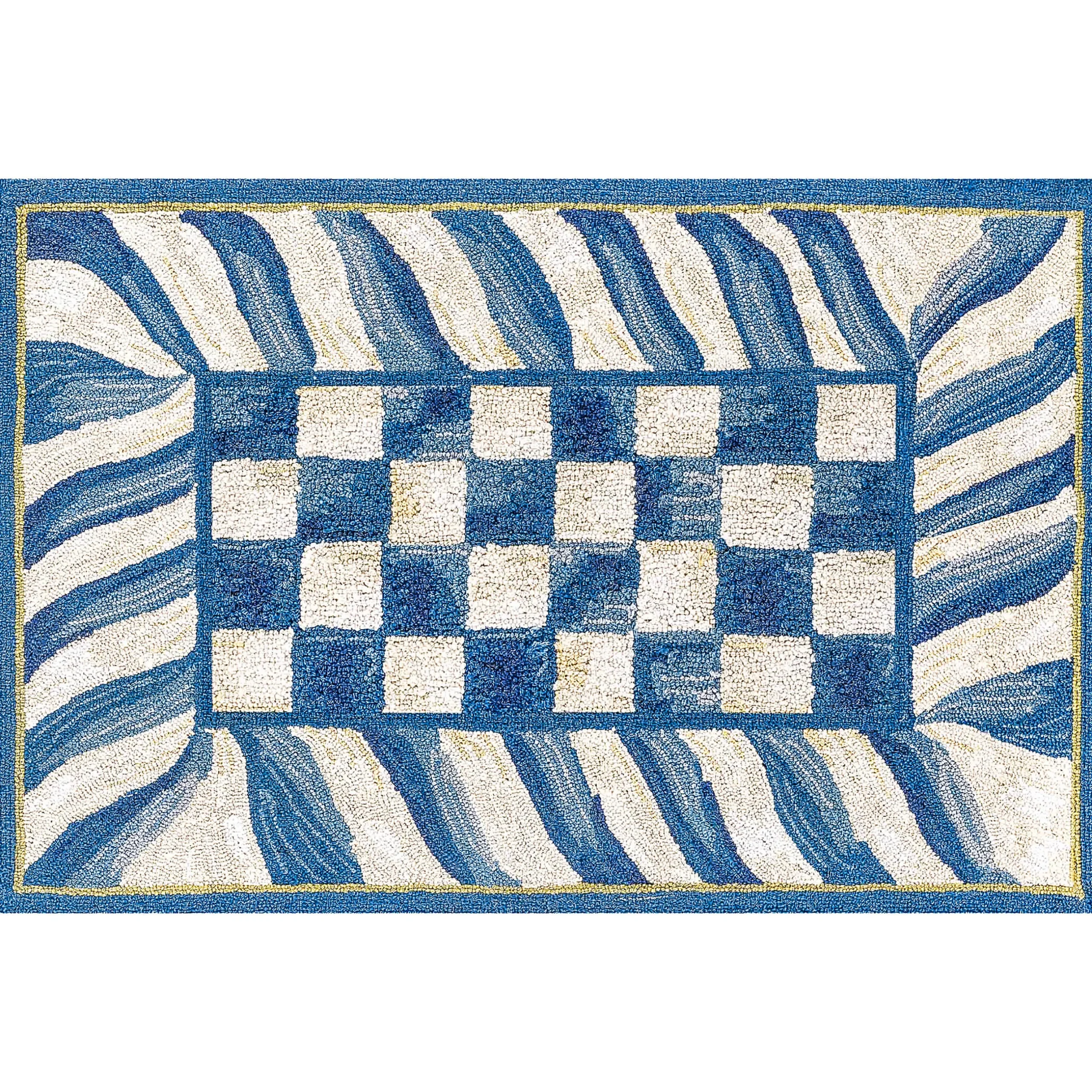 Rugs|MacKenzie-Childs Truly Royal Check 2' x 3' Washable Rug