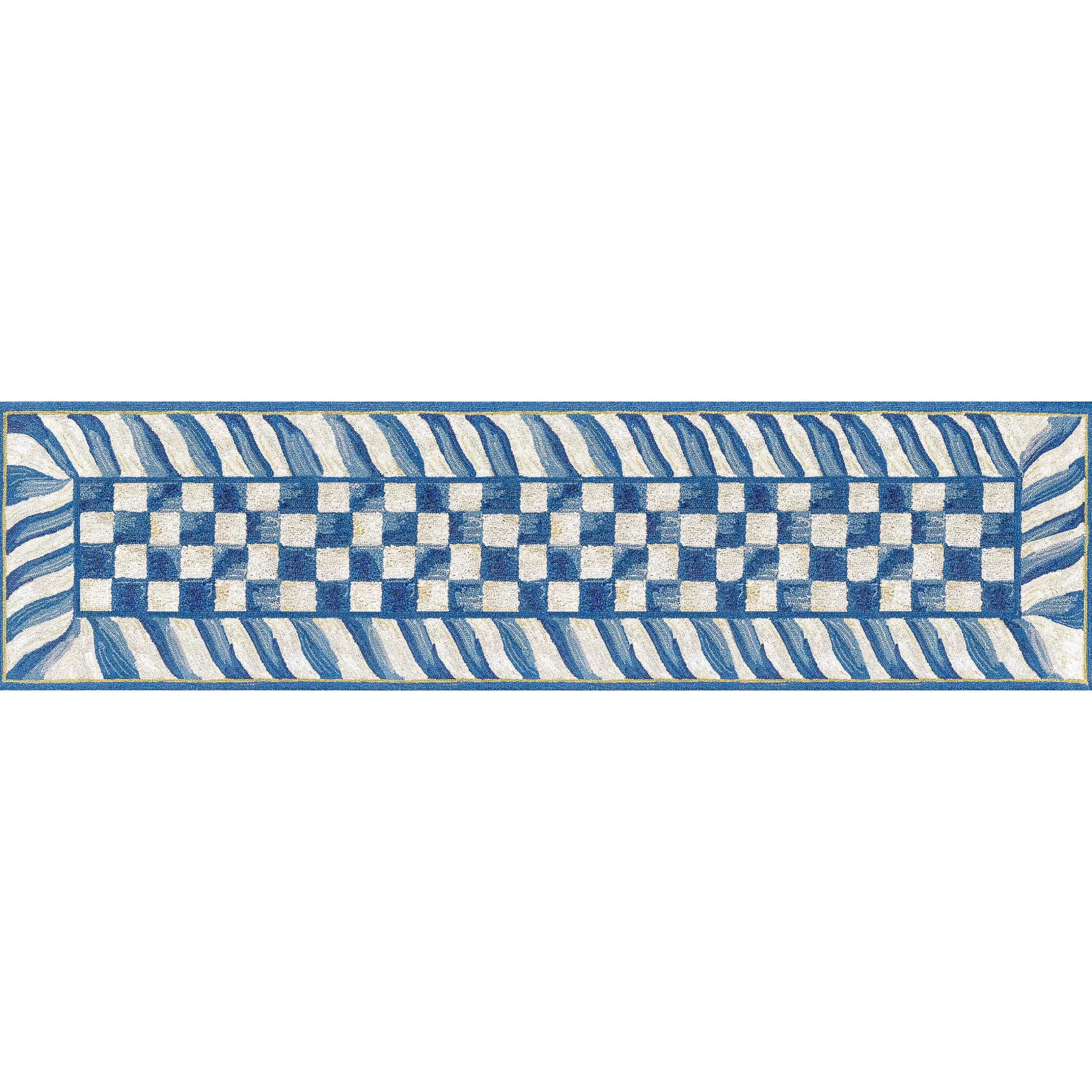 Rugs|MacKenzie-Childs Truly Royal Check 2'6 x 8' Washable Runner