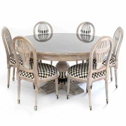Dining Room & Kitchen|MacKenzie-Childs Tuscan Farm 62 Round Pedestal Table