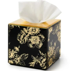 Bath & Bath Accessories|MacKenzie-Childs Twilight Toile Boutique Tissue Box Cover