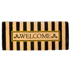 Rugs|MacKenzie-Childs Welcome Awning Stripe Double Door Entrance Mat