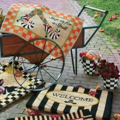 Rugs|MacKenzie-Childs Welcome Awning Stripe Entrance Mat