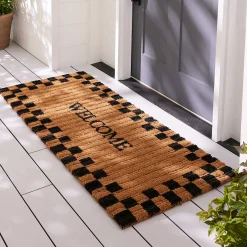 The Fall Shop|Rugs|MacKenzie-Childs Welcome Checked Double Door Entrance Mat