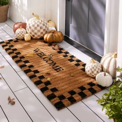 The Fall Shop|Rugs|MacKenzie-Childs Welcome Checked Double Door Entrance Mat