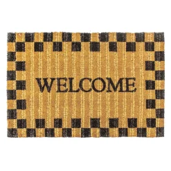 Outdoor|Rugs|MacKenzie-Childs Welcome Checked Entrance Mat