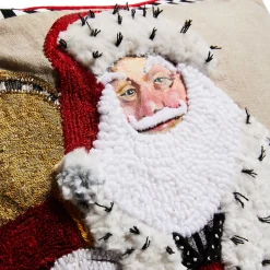 Pillows, Throws, & Cushions|MacKenzie-Childs Westminster Santa Embellished Throw Pillow