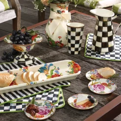 Bar Entertaining|Serveware|MacKenzie-Childs White Flower Market Appetizer Plates, Set of 4