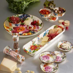 Bar Entertaining|Serveware|MacKenzie-Childs White Flower Market Appetizer Plates, Set of 4