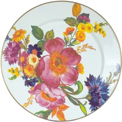Dinnerware & Flatware|MacKenzie-Childs White Flower Market Charger/Plate
