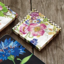 Bar Entertaining|MacKenzie-Childs White Flower Market Cocktail Paper Napkins