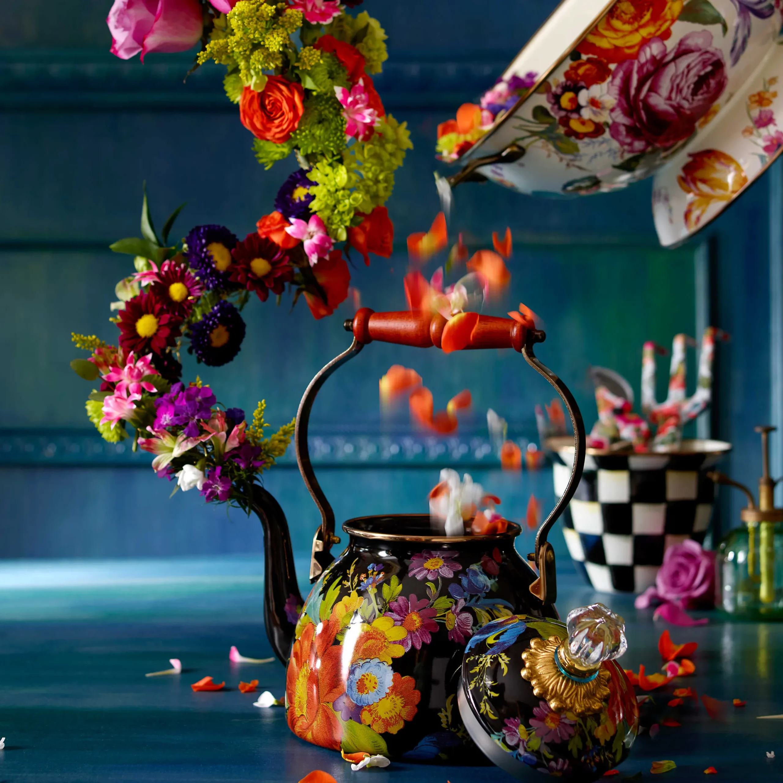 Bar Entertaining|Serveware|MacKenzie-Childs White Flower Market Everything Bowl