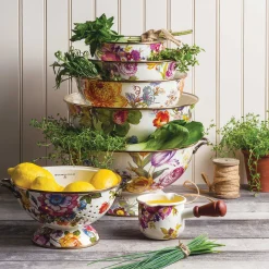Kitchen Utensils & Tools|MacKenzie-Childs White Flower Market Large Colander