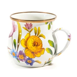 The Coffee Shop|Drinkware|MacKenzie-Childs White Flower Market Mug