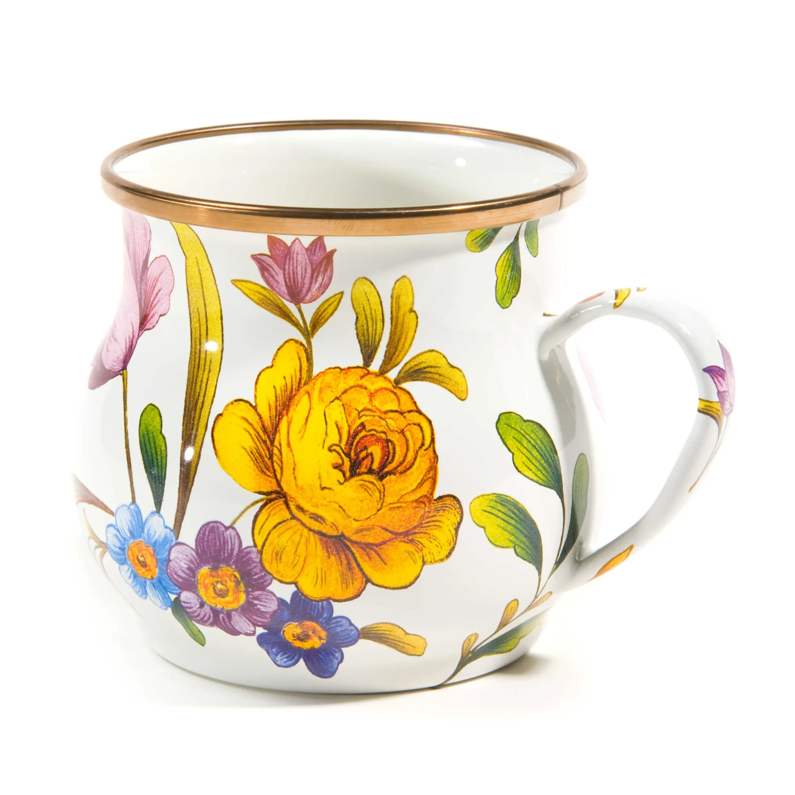 The Coffee Shop|Drinkware|MacKenzie-Childs White Flower Market Mug