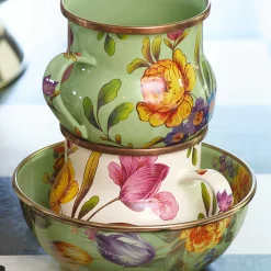 The Coffee Shop|Drinkware|MacKenzie-Childs White Flower Market Mug