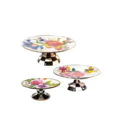 Kitchen & Dining Sets|Serveware|MacKenzie-Childs White Flower Market Pedestal Platters, Set of 3