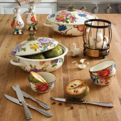 Bar Entertaining|Serveware|MacKenzie-Childs White Flower Market Pinch Bowl