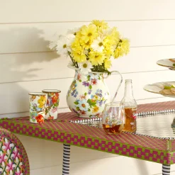 Serveware|Bar Entertaining|MacKenzie-Childs White Flower Market Pitcher