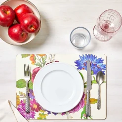 Table Accessories|Kitchen & Table Linens|MacKenzie-Childs White Flower Market Placemats, Set of 4