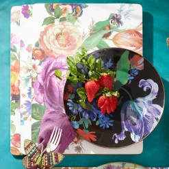 Table Accessories|Kitchen & Table Linens|MacKenzie-Childs White Flower Market Placemats, Set of 4