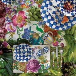Table Accessories|Kitchen & Table Linens|MacKenzie-Childs White Flower Market Placemats, Set of 4