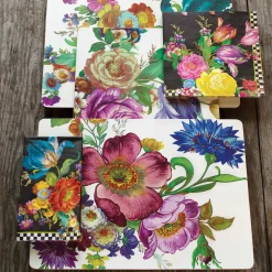 Table Accessories|Kitchen & Table Linens|MacKenzie-Childs White Flower Market Placemats, Set of 4