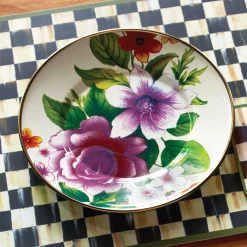 Dinnerware & Flatware|MacKenzie-Childs White Flower Market Salad/Dessert Plate