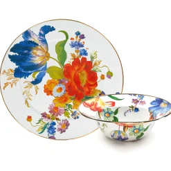 Kitchen & Dining Sets|Serveware|MacKenzie-Childs White Flower Market Serving Platter  Bowl Set