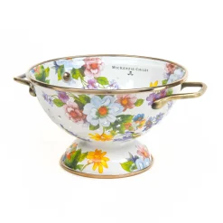 Kitchen Utensils & Tools|MacKenzie-Childs White Flower Market Small Colander